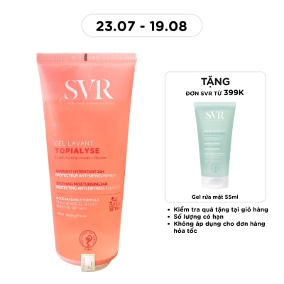 SVR - Gel Rửa Mặt SVR Không Xà Phòng Dưỡng Ẩm Da Khô Nhạy Cảm Topialyse Gel Lavant 200ml image