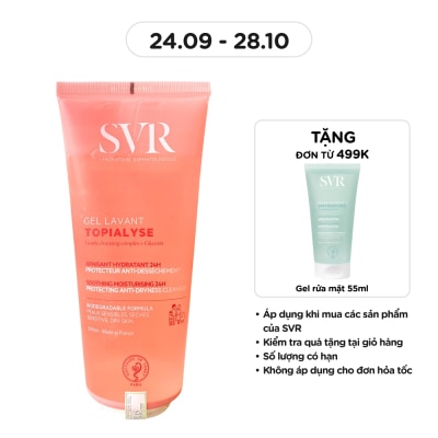 SVR Gel Rửa Mặt SVR Không Xà Phòng Dưỡng Ẩm Da Khô Nhạy Cảm Topialyse Gel Lavant 200ml image
