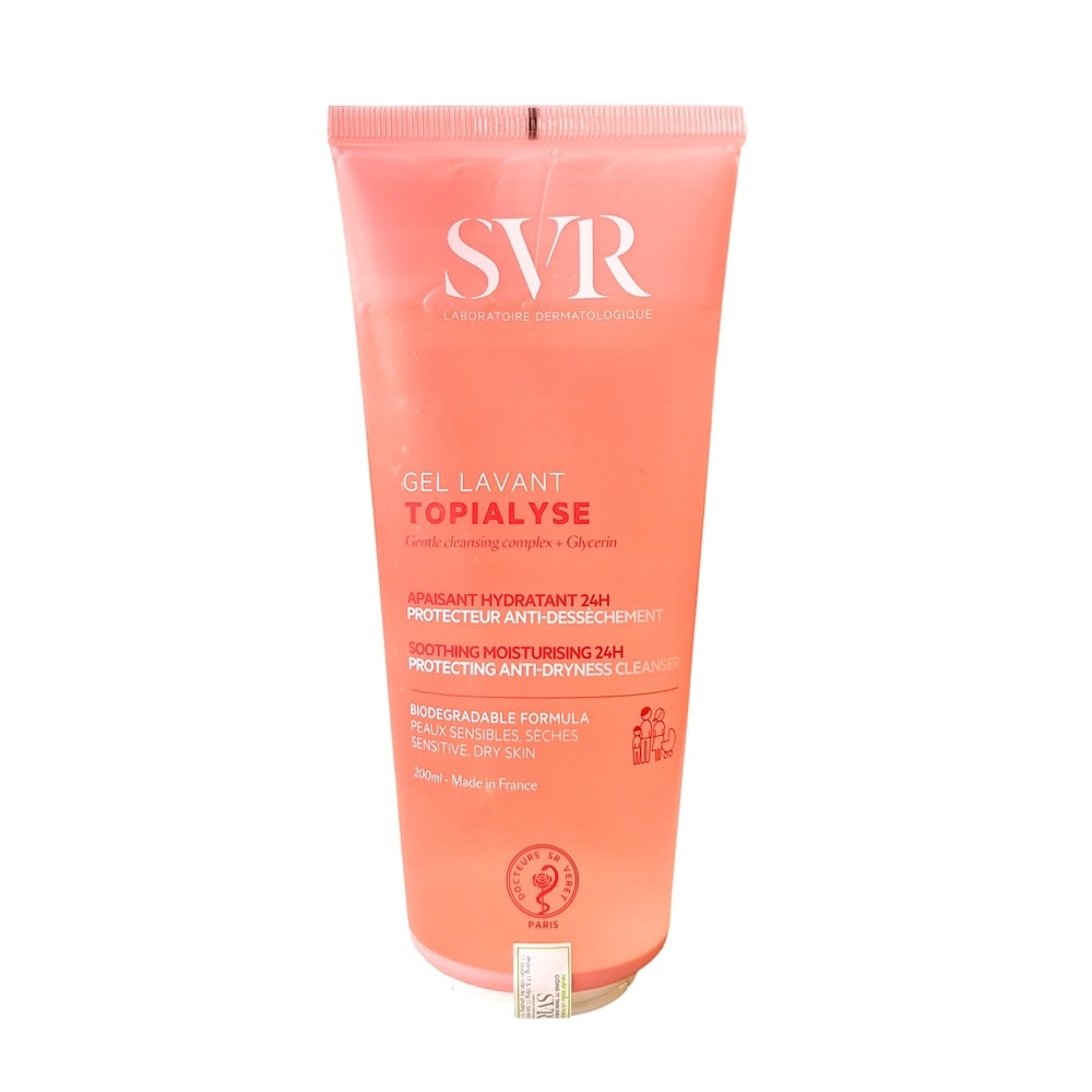 Gel Rửa Mặt SVR Không Xà Phòng Dưỡng Ẩm Da Khô Nhạy Cảm Topialyse Gel Lavant 200ml