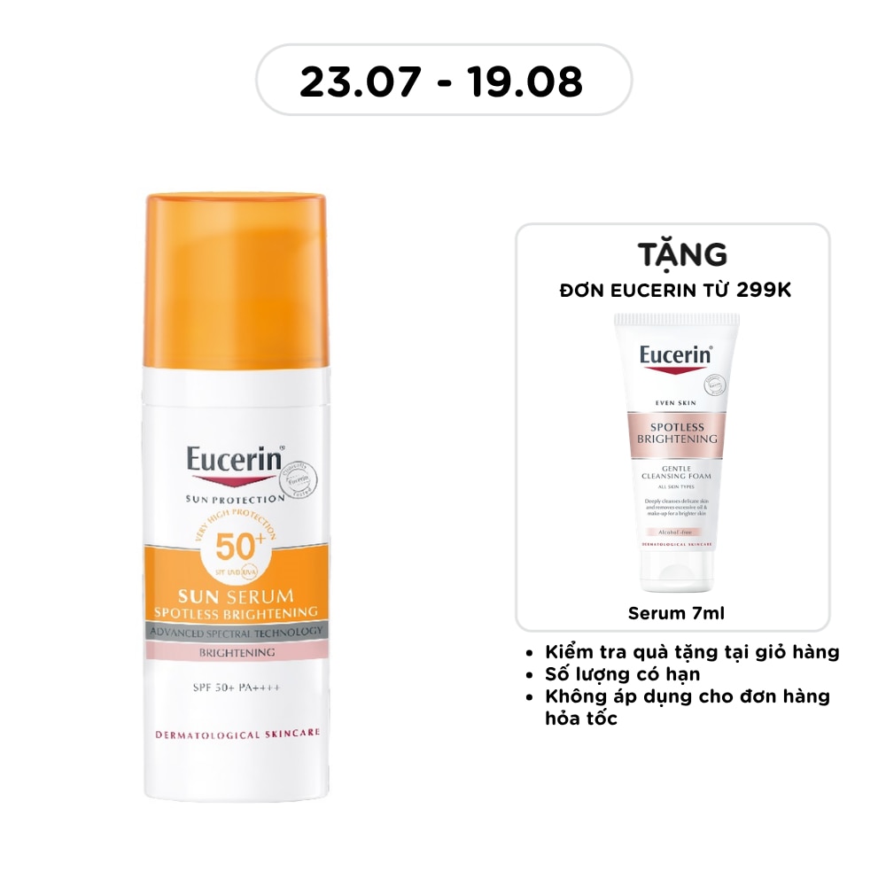 Tinh Chất Chống Nắng Eucerin Giảm Thâm Nám Sun Serum Double Whitening SPF50+ PA+++ 50ml