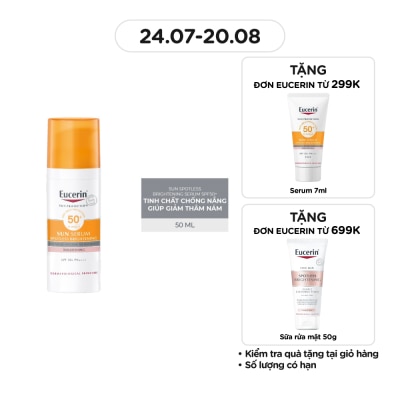 EUCERIN Tinh Chất Chống Nắng Eucerin Giảm Thâm Nám Sun Serum Double Whitening SPF50+ PA+++ 50ml