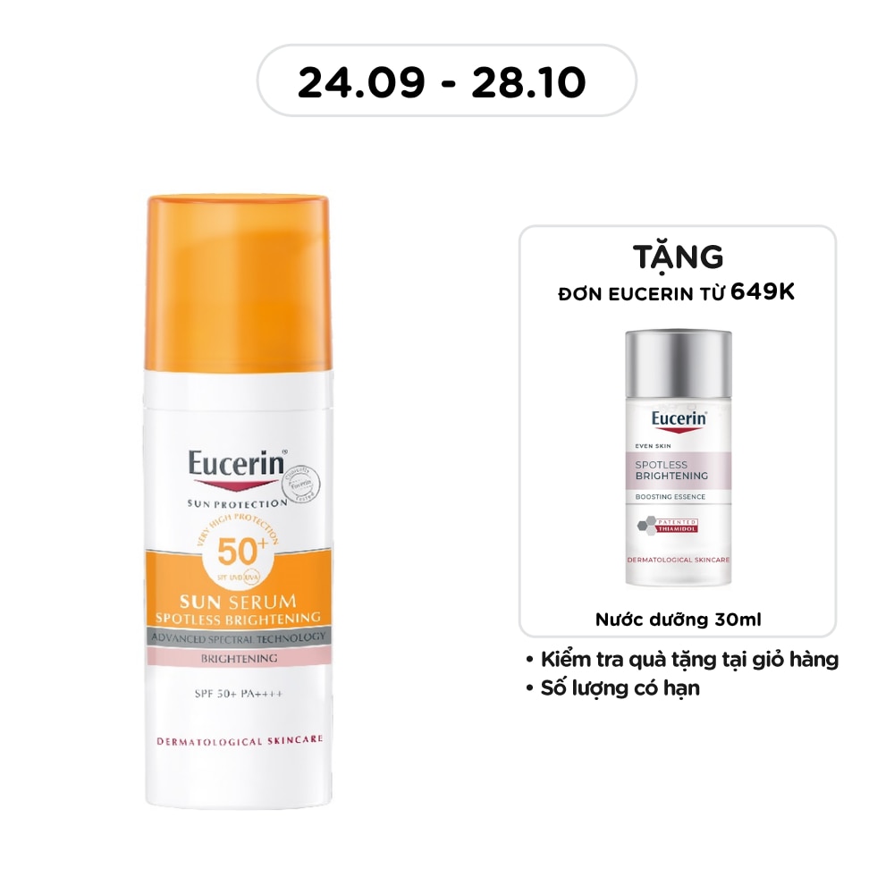 Tinh Chất Chống Nắng Eucerin Giảm Thâm Nám Sun Serum Double Whitening SPF50+ PA+++ 50ml image