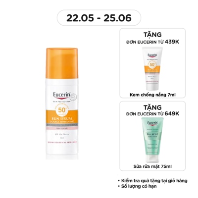 EUCERIN Tinh Chất Chống Nắng Eucerin Giảm Thâm Nám Sun Serum Double Whitening SPF50+ PA+++ 50ml