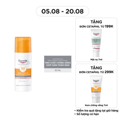 EUCERIN Tinh Chất Chống Nắng Eucerin Giảm Thâm Nám Sun Serum Double Whitening SPF50+ PA+++ 50ml