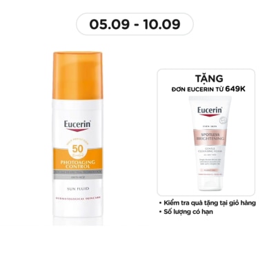 EUCERIN Kem Chống Nắng Eucerin Ngăn Ngừa Lão Hóa Sun Fluid SPF50 50ml