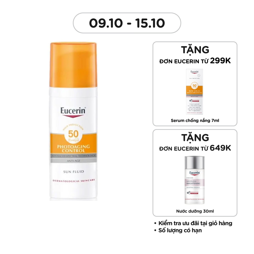 Kem Chống Nắng Eucerin Ngăn Ngừa Lão Hóa Sun Fluid SPF50 50ml