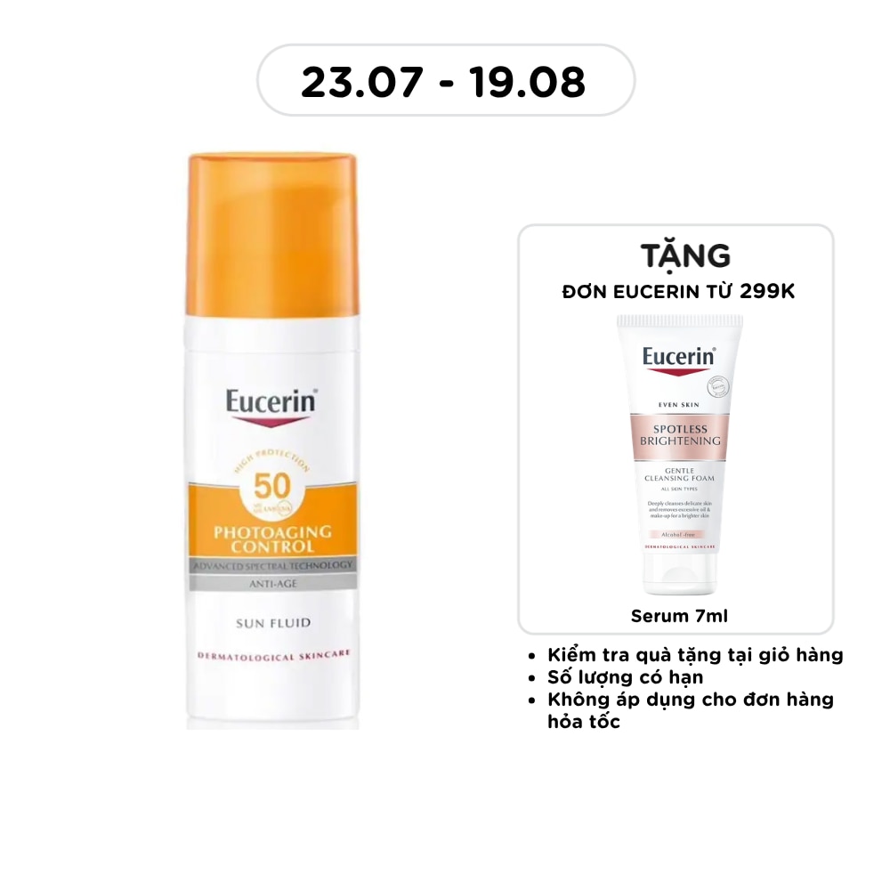 Kem Chống Nắng Ngăn Ngừa Lão Hóa Eucerin Sun Photoaging SPF 50+ 50Ml