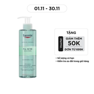 EUCERIN Gel Rửa Mặt Eucerin Giảm Mụn Pro Acne 400ml