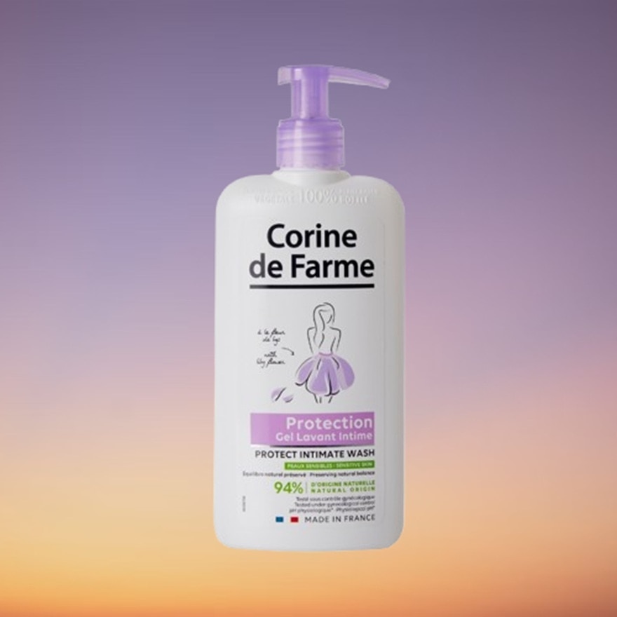 Gel Làm Sạch Và Giảm Cảm Giác Khó Chịu Vùng Kín Corine de Farme Intimate Wash Protect 250ml image