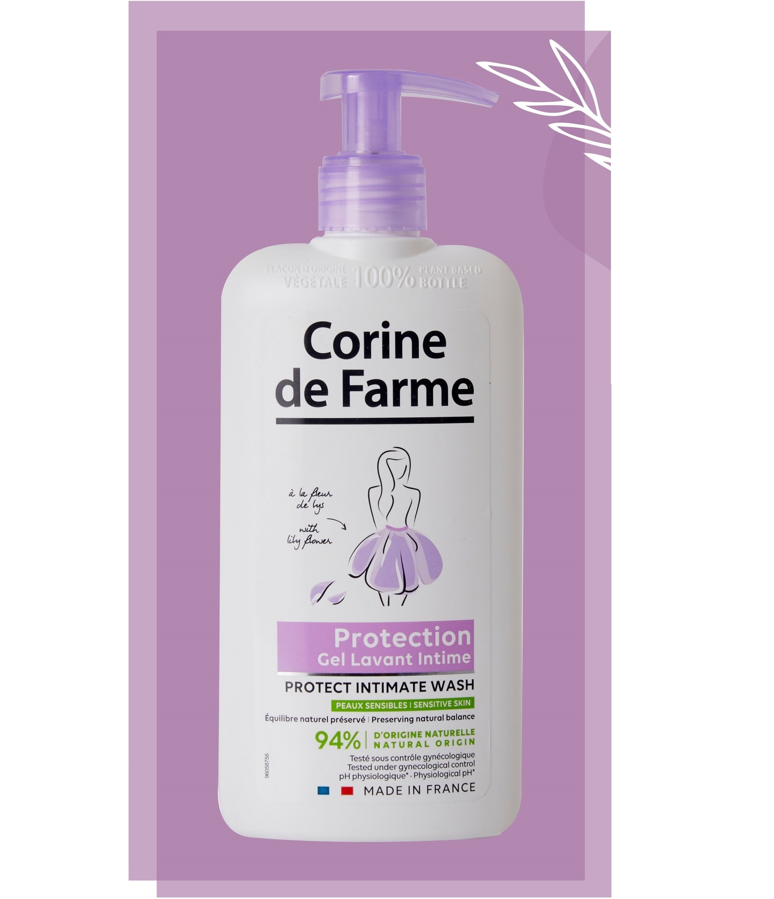 Gel Làm Sạch Và Giảm Cảm Giác Khó Chịu Vùng Kín Corine de Farme Intimate Wash Protect 250ml