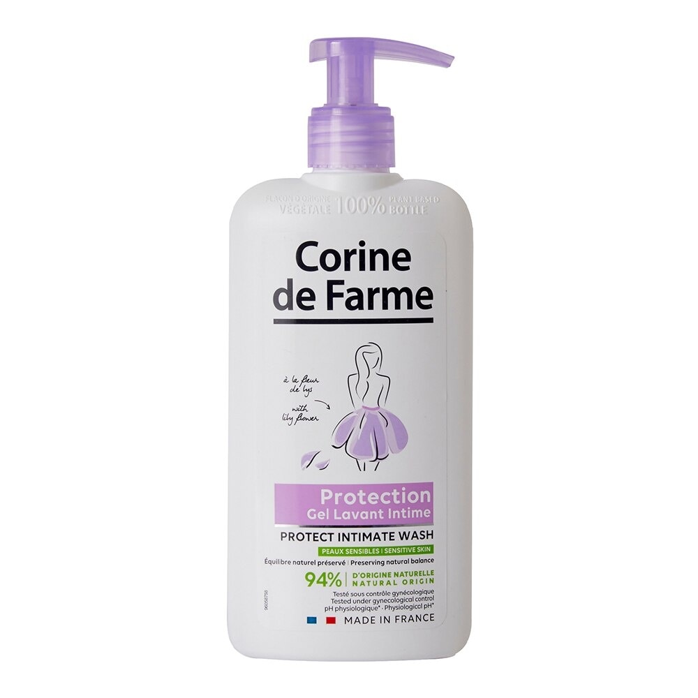 Gel Làm Sạch Và Giảm Cảm Giác Khó Chịu Vùng Kín Corine de Farme Intimate Wash Protect 250ml