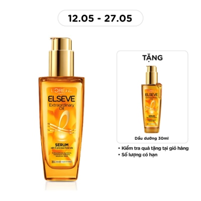 L'OREAL PARIS - Dầu Dưỡng L'Oreal Paris Dưỡng Tóc Suôn Mượt Bồng Bềnh 100ml