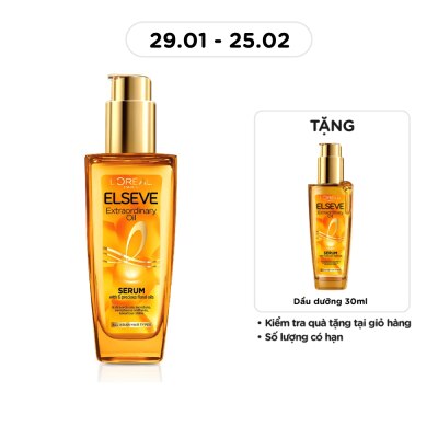 L'OREAL PARIS Dầu Dưỡng L'Oreal Paris Dưỡng Tóc Suôn Mượt Bồng Bềnh 100ml