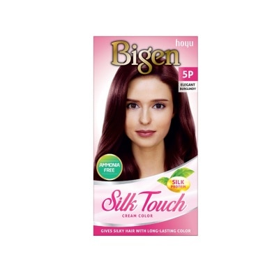 BIGEN Kem Nhuộm Tóc Phủ Bạc Bigen Silk Touch 50g + 75ml + 10g .#5P Elegant Burgundy Đỏ Rượu Vang