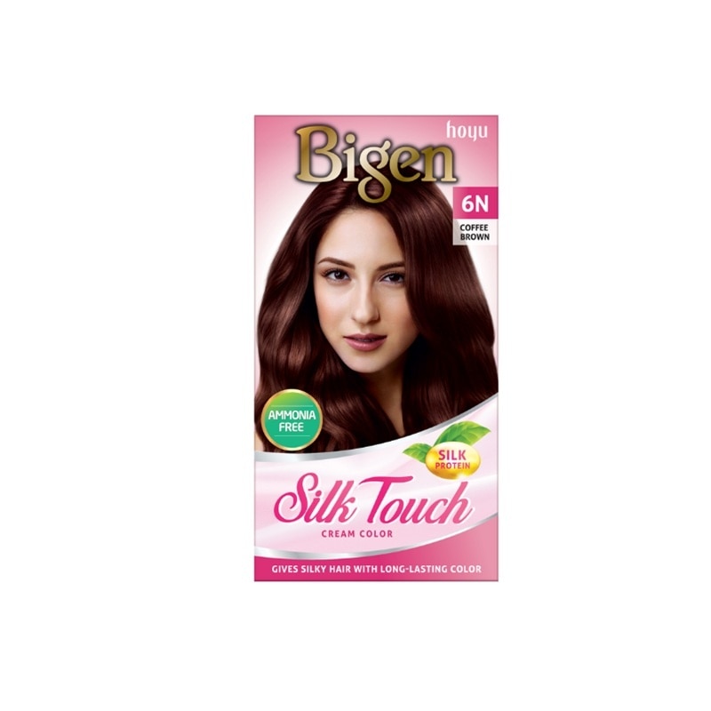 Kem Nhuộm Tóc Phủ Bạc Bigen Silk Touch 6N 136g .# Nâu Cà Phê