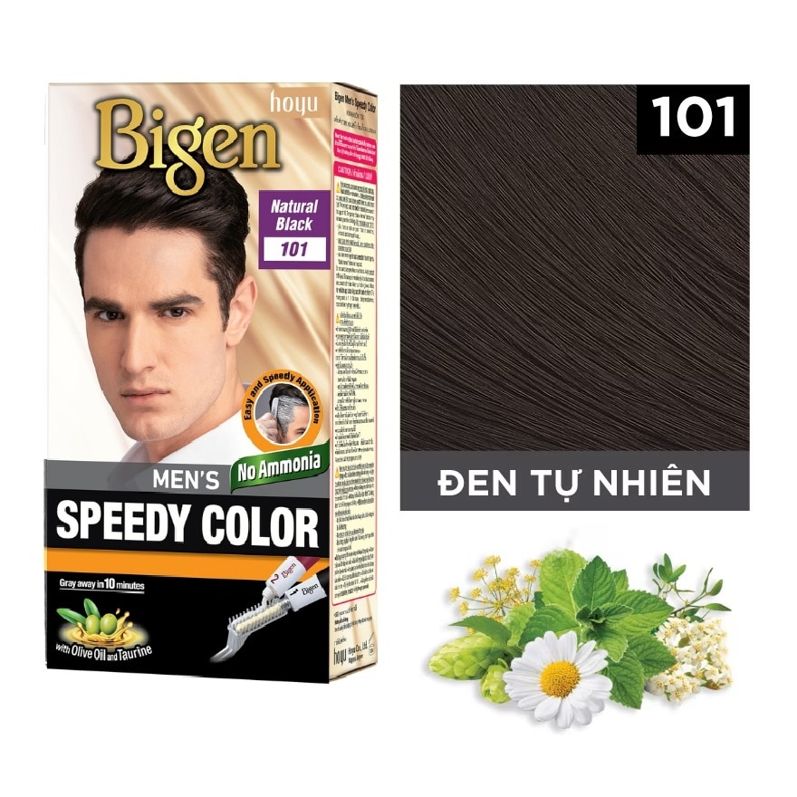 Kem Nhuộm Tóc Phủ Bạc Bigen Nam 80g 101.# Đen