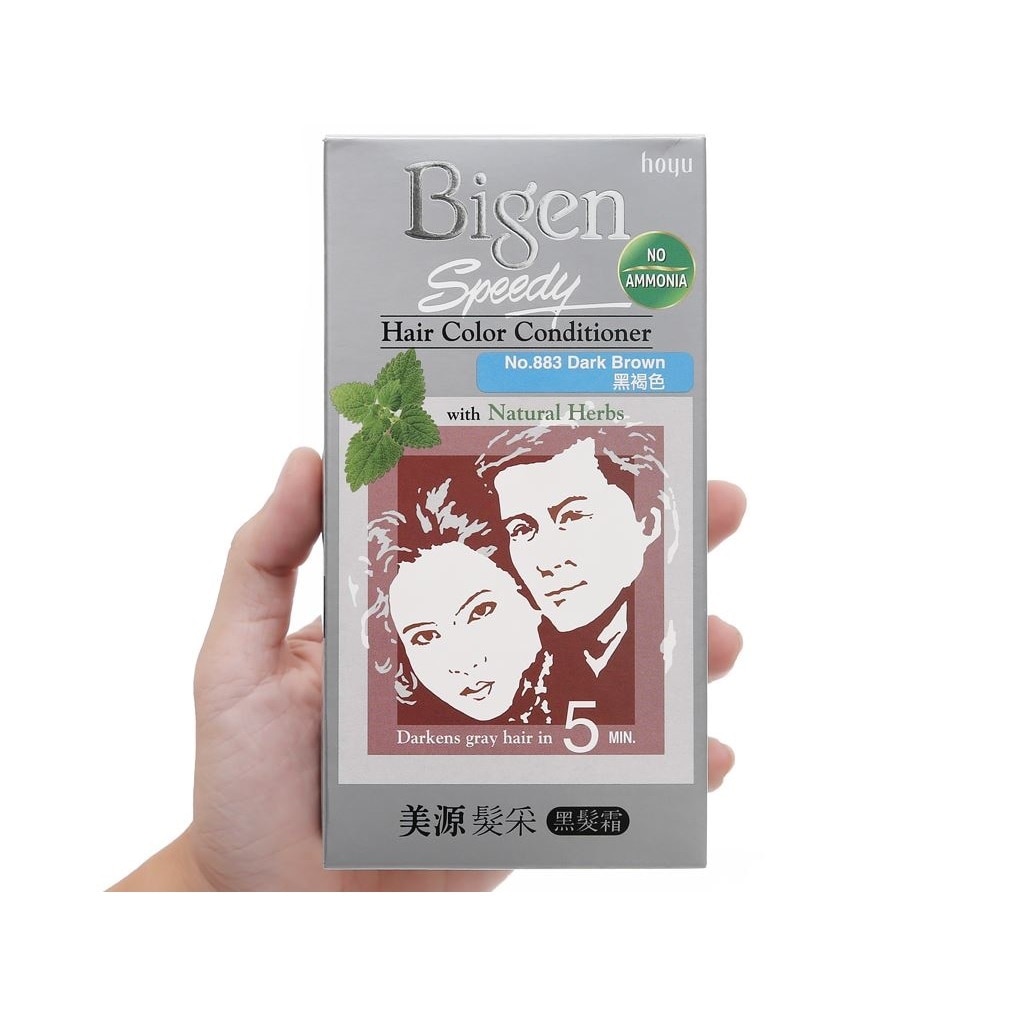 Kem Nhuộm Tóc Phủ Bạc Bigen 80g .# 883 Nâu Sẫm