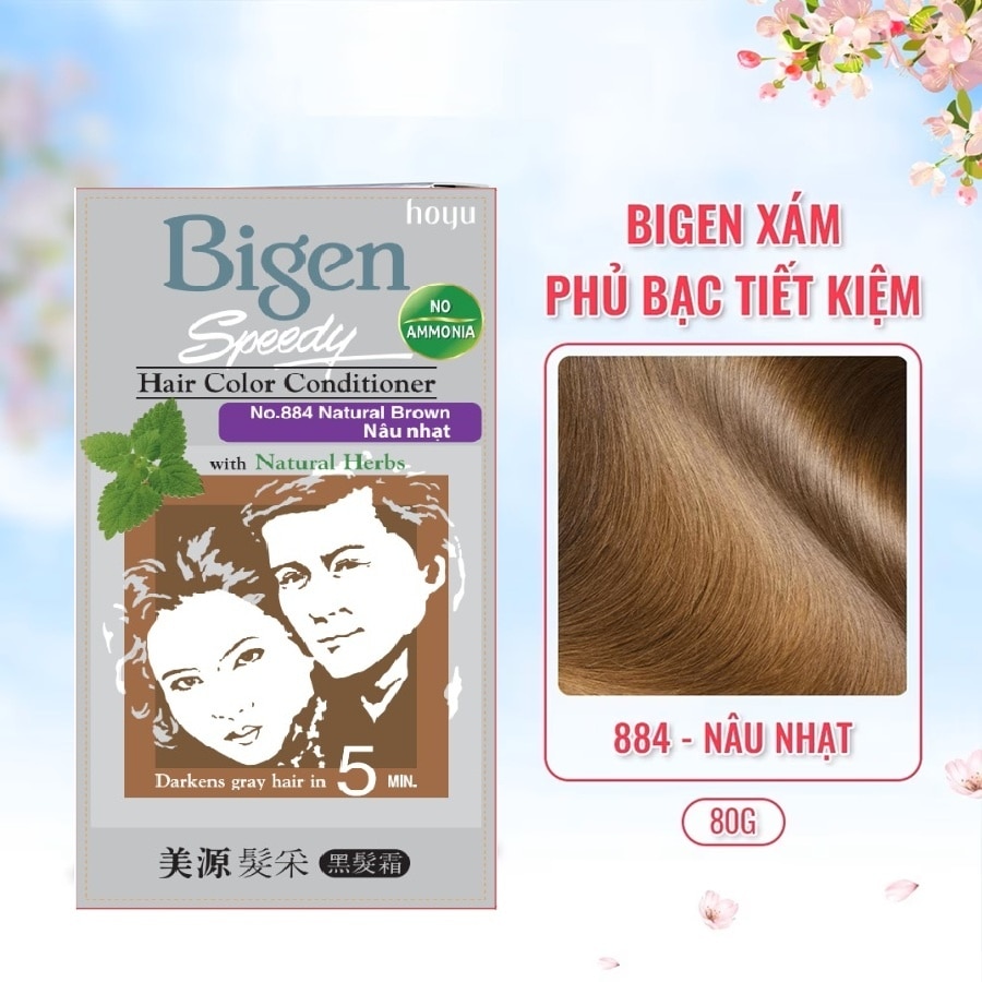 Grey Coverage Speedy Hair Color Conditioner 40g+40g .#884 Natural Brown