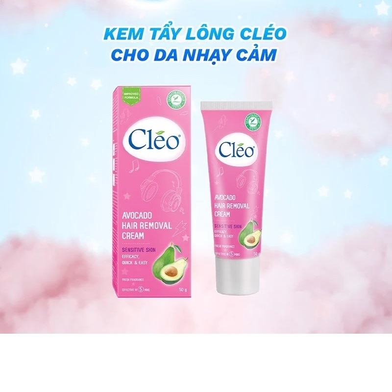 Kem Tẩy Lông Cléo Dành Cho Da Nhạy Cảm 50g