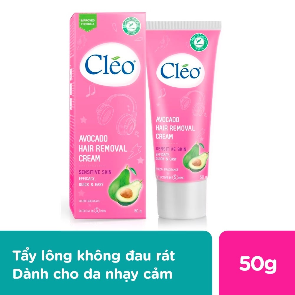 Kem Tẩy Lông Cléo Dành Cho Da Nhạy Cảm 50g