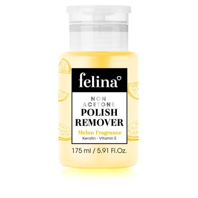 FELINA Nước Làm Sạch Móng Felina Melon Fragrance Không Aceton Màu Vàng Hương Dưa Hấu 175ml