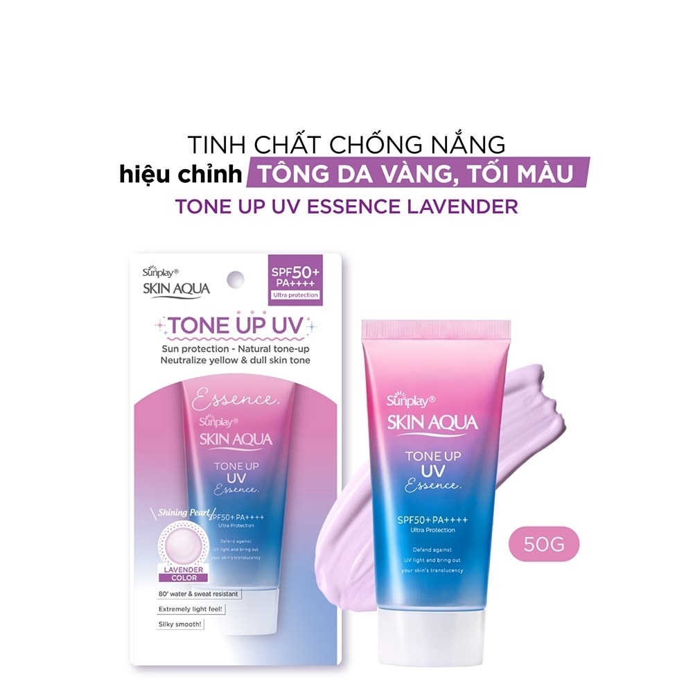 Tinh Chất Chống Nắng Sunplay Skin Aqua Tone Up UV Essence Lavender SPF50+ PA++++ 50g