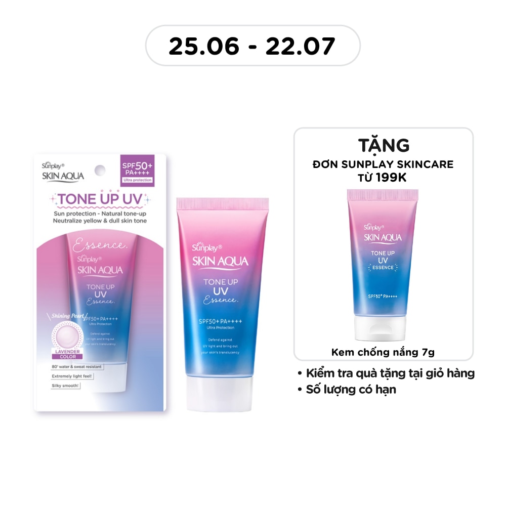 Tinh Chất Chống Nắng Sunplay Skin Aqua Tone Up UV Essence Lavender SPF50+ PA++++ 50g image