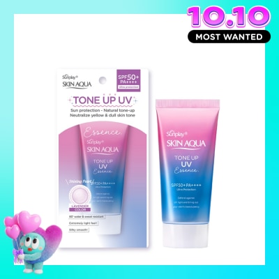SUNPLAY Tinh Chất Chống Nắng Sunplay Skin Aqua Tone Up UV Essence Lavender SPF50+ PA++++ 50g image