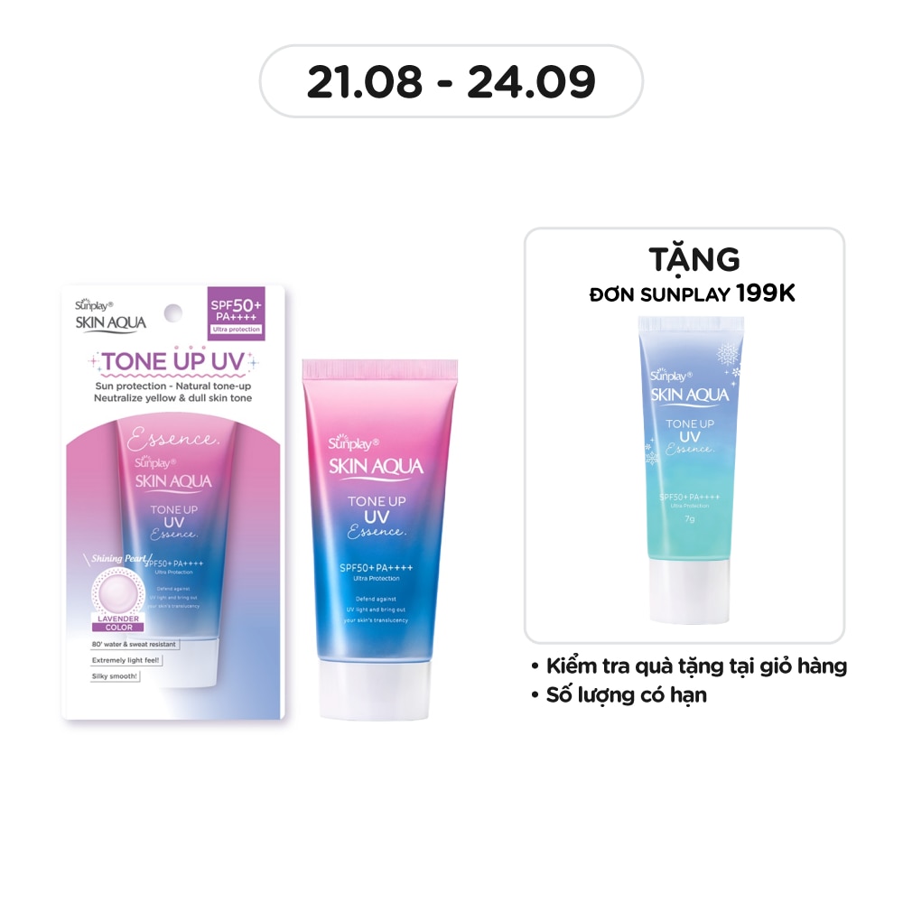 Tinh Chất Chống Nắng Sunplay Skin Aqua Tone Up UV Essence Lavender SPF50+ PA++++ 50g