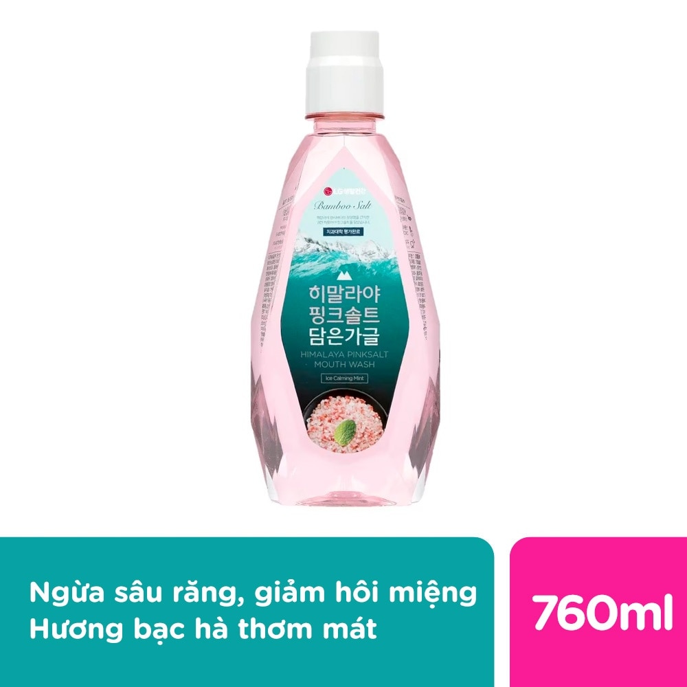 Nước Súc Miệng Muối Hồng Himalaya Bạc Hà Mát Dịu 760ml