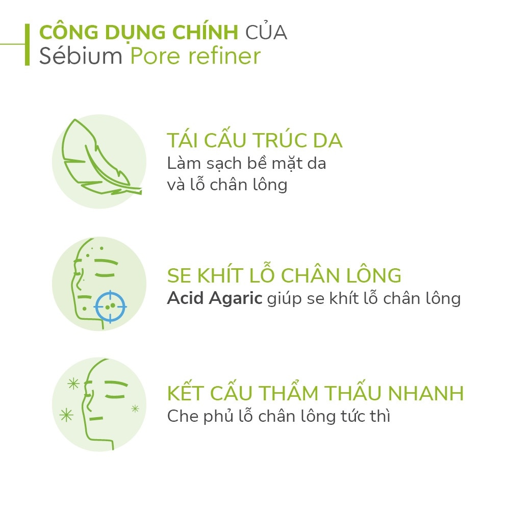 Kem Làm Se Khít Lỗ Chân Lông Và Giảm Dầu Cho Da Nhờn Bioderma Sebium Pore Refiner 30ml
