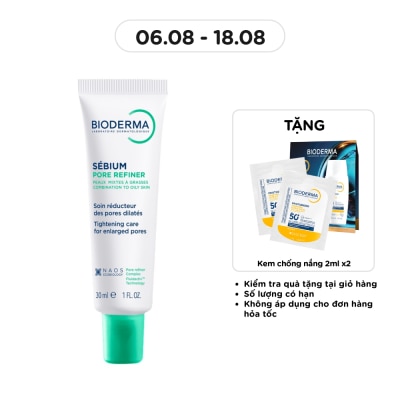 BIODERMA - Kem Làm Se Khít Lỗ Chân Lông Và Giảm Dầu Cho Da Nhờn Bioderma Sebium Pore Refiner 30ml image