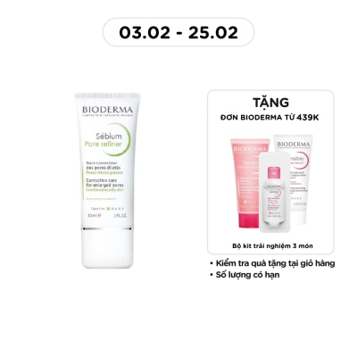 BIODERMA Kem Làm Se Khít Lỗ Chân Lông Và Giảm Dầu Cho Da Nhờn Bioderma Sebium Pore Refiner 30ml