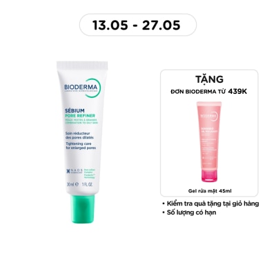 BIODERMA - Kem Làm Se Khít Lỗ Chân Lông Và Giảm Dầu Cho Da Nhờn Bioderma Sebium Pore Refiner 30ml
