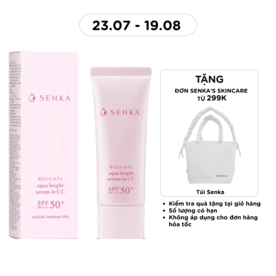 SENKA - Serum Chống Nắng Nâng Tông Trắng Hồng Senka Aqua Bright Serum In CC SPF50+ PA++++ 40g image