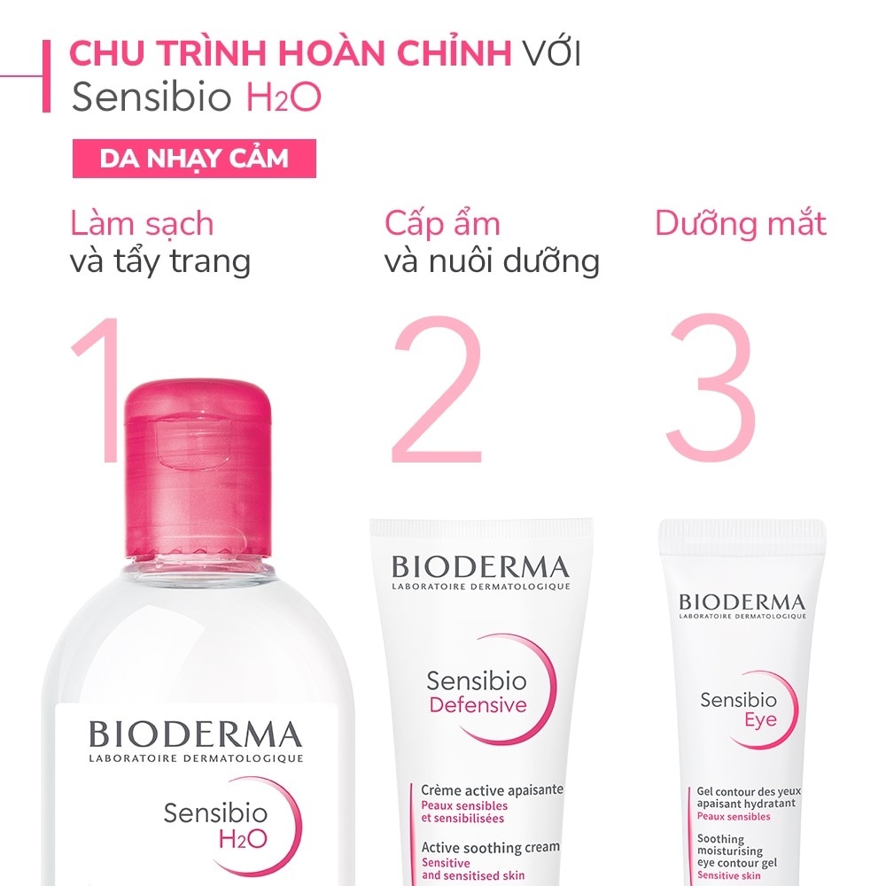 Nước Tẩy Trang Dành Cho Da Nhạy Cảm Bioderma Sensibio H20 500ml