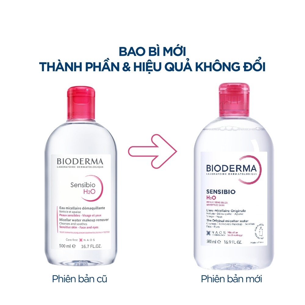 Nước Tẩy Trang Dành Cho Da Nhạy Cảm Bioderma Sensibio H20 500ml