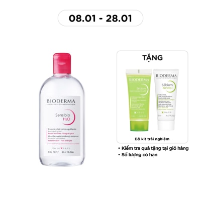 BIODERMA Nước Tẩy Trang Dành Cho Da Nhạy Cảm Bioderma Sensibio H20 500ml