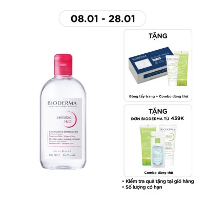 BIODERMA Nước Tẩy Trang Dành Cho Da Nhạy Cảm Bioderma Sensibio H20 500ml