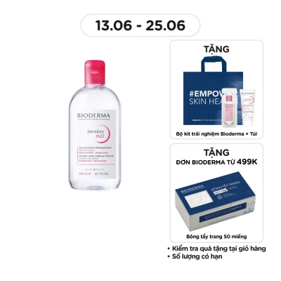 BIODERMA Nước Tẩy Trang Dành Cho Da Nhạy Cảm Bioderma Sensibio H20 500ml