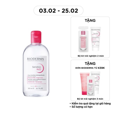 BIODERMA Nước Tẩy Trang Dành Cho Da Nhạy Cảm Bioderma Sensibio H20 500ml