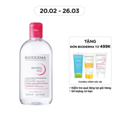 BIODERMA Nước Tẩy Trang Dành Cho Da Nhạy Cảm Bioderma Sensibio H20 500ml