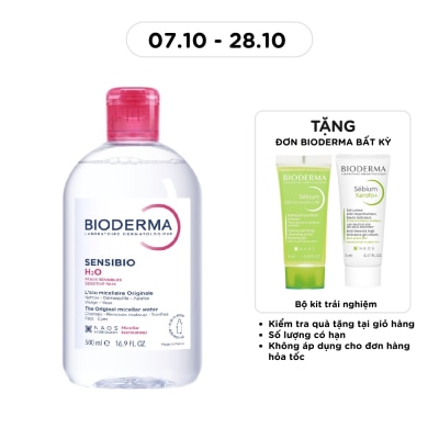 BIODERMA Nước Tẩy Trang Dành Cho Da Nhạy Cảm Bioderma Sensibio H20 500ml image