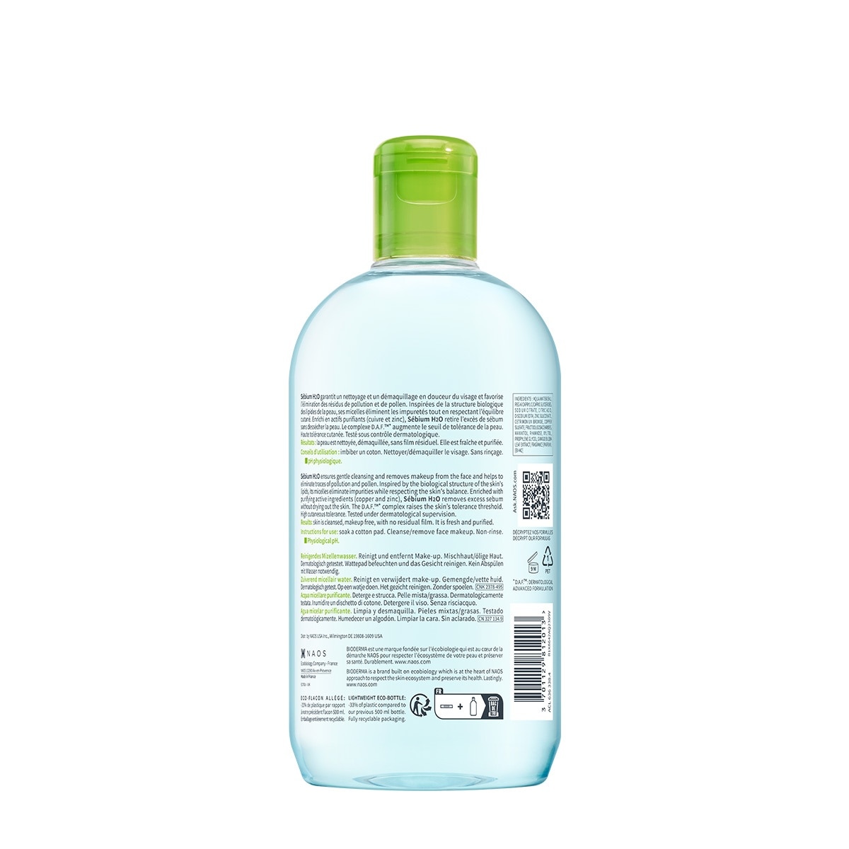 Nước Tẩy Trang Dành Cho Da Nhờn Và Da Mụn Bioderma Sebium H20 500ml