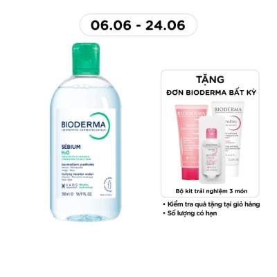 BIODERMA - Nước Tẩy Trang Dành Cho Da Nhờn Và Da Mụn Bioderma Sebium H20 500ml