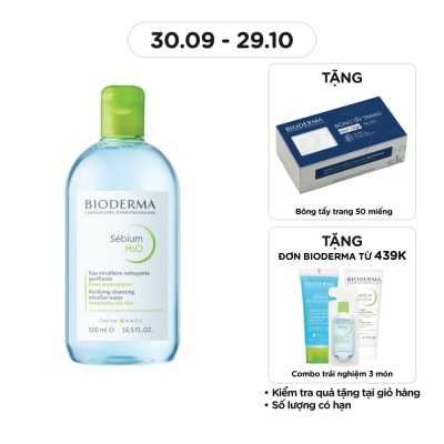 BIODERMA Sebium H2O Purifying Cleansing Micelle Solution 500ml