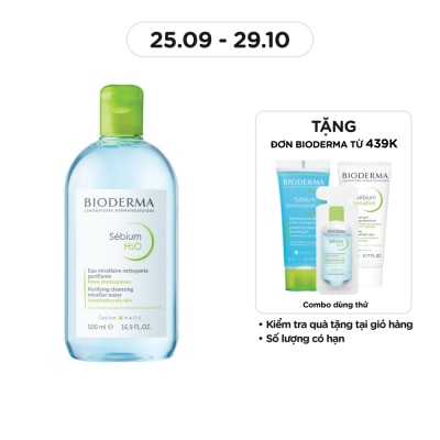 BIODERMA Sebium H2O Purifying Cleansing Micelle Solution 500ml
