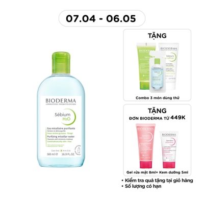 BIODERMA - Nước Tẩy Trang Dành Cho Da Nhờn Và Da Mụn Bioderma Sebium H20 500ml