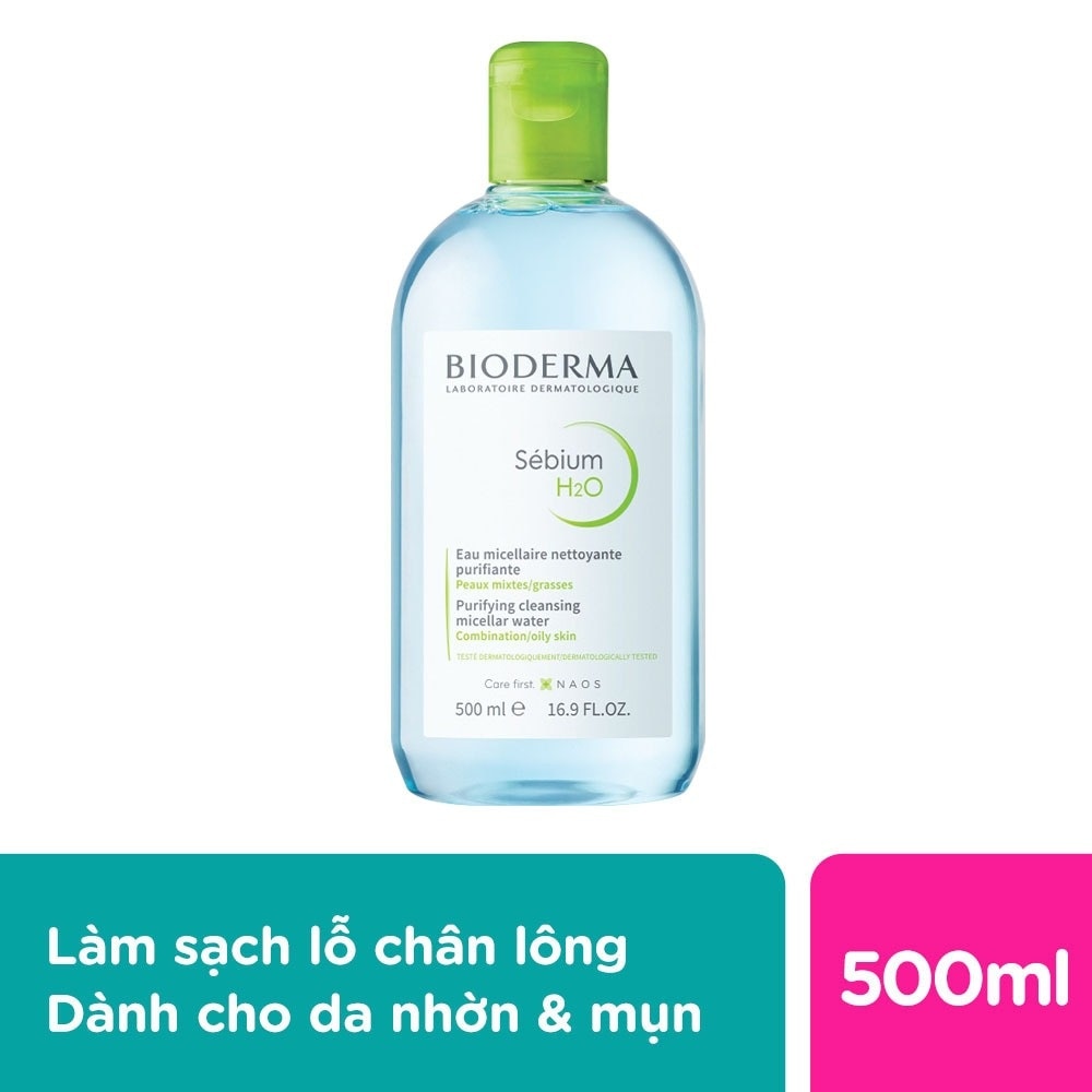 Nước Tẩy Trang Dành Cho Da Nhờn Và Da Mụn Bioderma Sebium H20 500ml