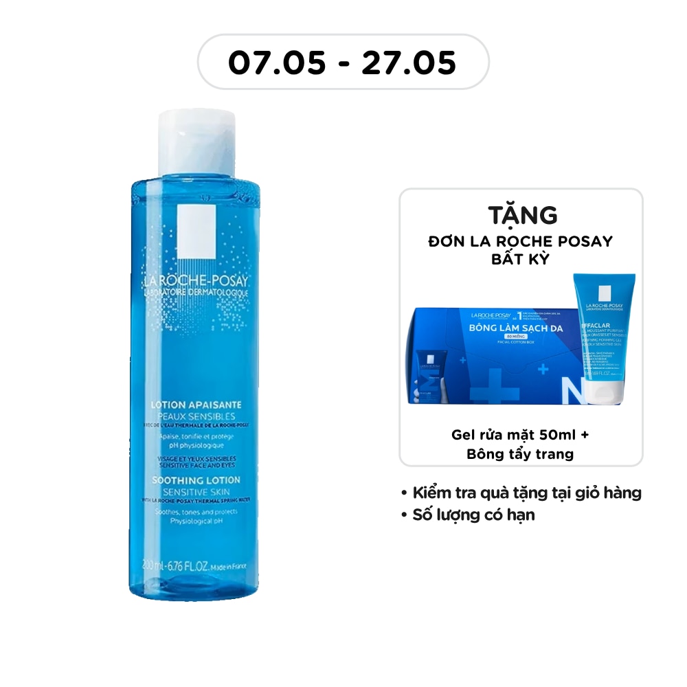 Nước Cân Bằng La Roche-Posay Giàu Khoáng Da Nhạy Cảm Soothing Lotion Sensitive Skin 200ml